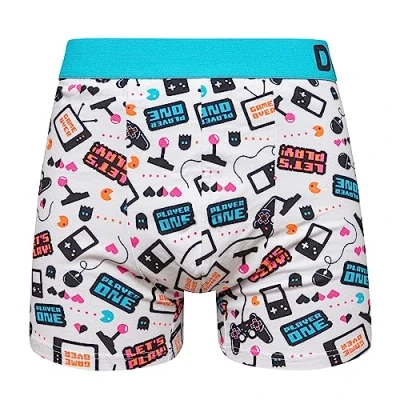 Abbildung von Dedoles Boxershorts Herren &amp; Jungen Unterwäsche Trunks Baumwolle lustige Designs Dinosaurier Hamster Spiele Maulwurf Geschenk, Farbe Blau, Motiv Spieler Unterhose, Gr. XXL