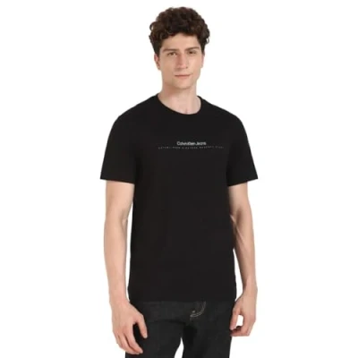 Abbildung von Calvin Klein Jeans Minimal LOGO TEE Tshirt print, Herren, Größe: XS, Black
