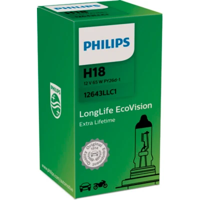 Abbildung von PHILIPS 12643LLC1 Glühlampe, Fernscheinwerfer H18 12V 65W Halogen FORD: Ecosport Mk2, PEUGEOT: 208 II Schrägheck