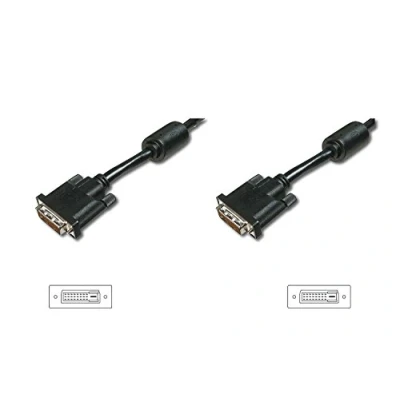 Abbildung von DIGITUS DVI Anschlusskabel, DVI(24+1), 2x Ferrit St/St, 2.0m, D Dual Link Schwarz