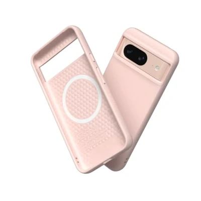 Abbildung von RhinoShield Case kompatibel mit [Pixel 8] SolidSuit MagSafe Stoßdämpfende &amp; schlanke Schutzhülle Premium Finish 3.5 Meter Fallschutz Samtrosa