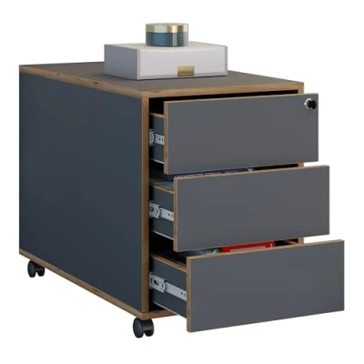 Abbildung von VCM Rollcontainer Holz Bürocontainer Salia 3 Schublade, (1 St)
