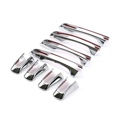 Abbildung von QASULER Chrom Außenseitentürgriffabdeckungsverkleidung, for Jaguar, E PACE XE XF XFL F Pace, Land Rover, Discovery, Range, Rover Sport L494 Außentürgriff Türgriffschutz