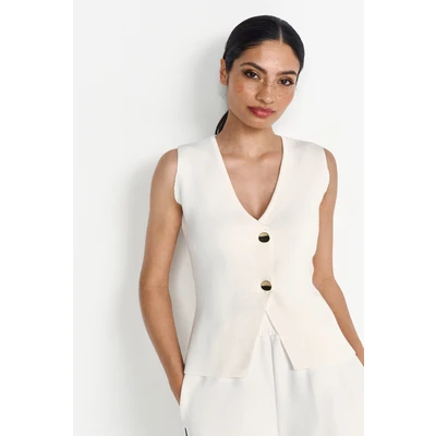 Abbildung von Rich &amp; Royal Weste, Damen, Größe: Small, Pearl white