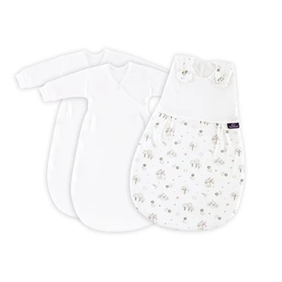 Abbildung von Träumeland S0101052 Babyschlafsack LIEBMICH 3 teilig Set Vögelchen, Größe 50/56, mehrfarbig