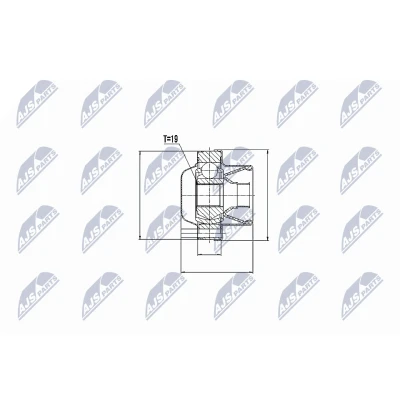 Abbildung von NTY NPW VV 005 Gelenksatz VOLVO: XC90 I, V70 2, V50