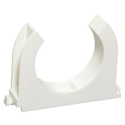 Abbildung von SOMA Rohrclip aus Kunststoff, weiss, 50 mm, 9 Stück, Klemmschelle, Rohrklemme, UV Beständig