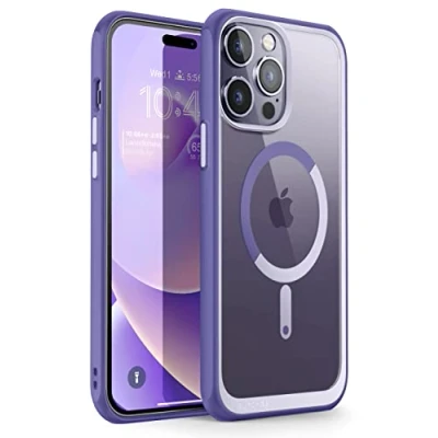 Abbildung von SUPCASE Unicorn Beetle Mag Schutzhülle für iPhone 14 Pro 6,1 Zoll (2022 Release), kompatibel mit MagSafe, stoßfest, schlank, transparent, Mauve