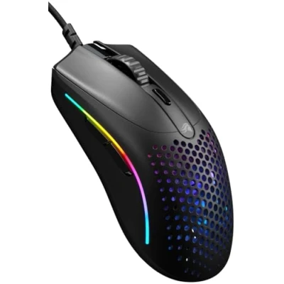 Abbildung von Glorious Model O 2 Mini Gaming Maus mit Kabel Besonders leichte 49g, Sensor 26K, Motion Sync, 80M Klicks, 6 programmierbare Tasten, für kleine Hände, FPS, MMO, MOBA, Battle Royale Schwarz