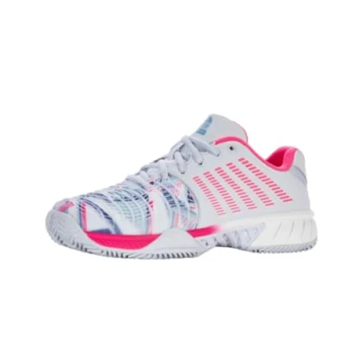 Abbildung von K Swiss Performance Damen Express Light 3 Padel Tennis Shoe, Arctic Ice/White/NEON PINK, 37.5 EU
