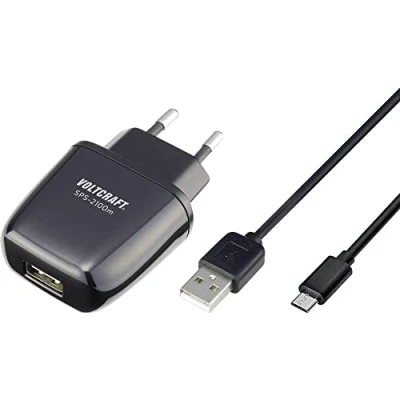 Abbildung von Voltcraft SPS 2100m USB Ladegerät 10.5 W Steckdose Ausgangsstrom (max.) 2100 mA USB, Micro Anzahl Ausgänge: 1 x Ras