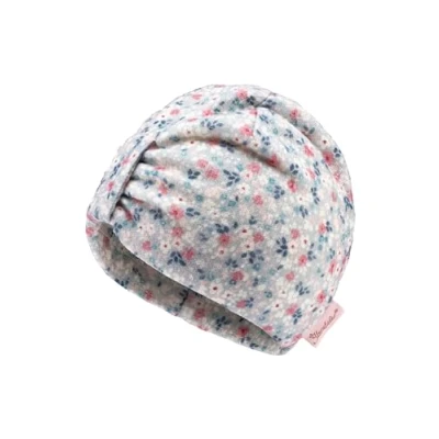 Abbildung von Sterntaler Beanie mit Streublumen Print Mädchen Turban Mütze aus anschmiegsamer Strickware Kinder Mütze, gefüttert Baumwollfleece hellblau, 43