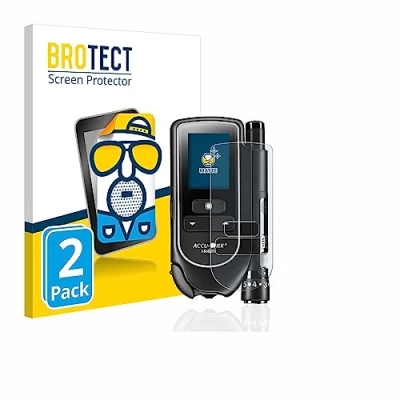 Abbildung von BROTECT Entspiegelungs Schutzfolie für Accu Chek Mobile (2 Stück) Matte Displayschutz Folie, Anti Reflex, Fingerprint