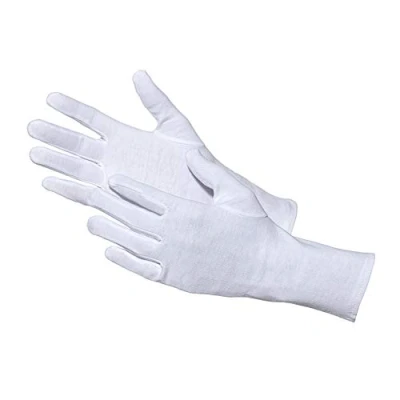 Abbildung von Jah Blanco:Tex 3101 Baumwollhandschuh 12 Paar oekotex mittelschwer weiß Gr. 9