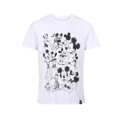 Abbildung von Re:Covered Disney Mickey AND Friends Sketch Tshirt print, Größe: XL, White