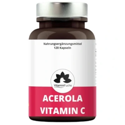 Abbildung von Acerola Vitamin C Kapseln natürliches 120 St