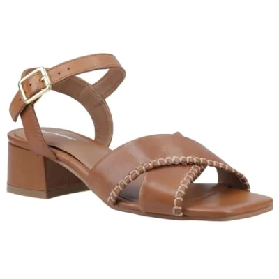 Abbildung von Hush Puppies Lyla Heeled Damen Sandalen Aus Leder In Tan