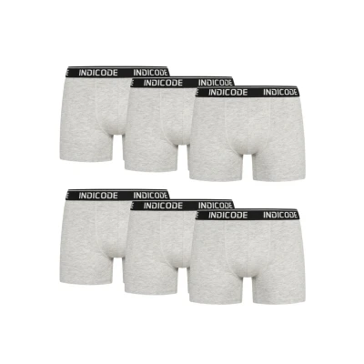 Abbildung von Indicode Jeans 6 PACK Panties, Herren, Größe: Small, Lt grey mix