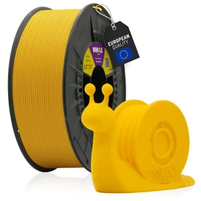 Abbildung von WINKLE PLA HD Filament, Kanariengelb, 3D Drucker 1,75 mm, 300 g, Gelb, kompatibel mit allen Druckern, Maßgenauigkeit, Spule g