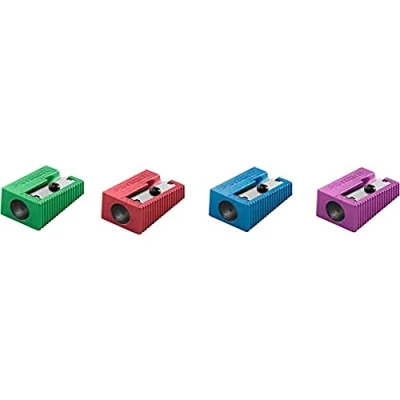 Abbildung von STAEDTLER 510 10 Metallspitzer in 4 attraktiven Metallicfarben, 20 Stück im Kartondisplay