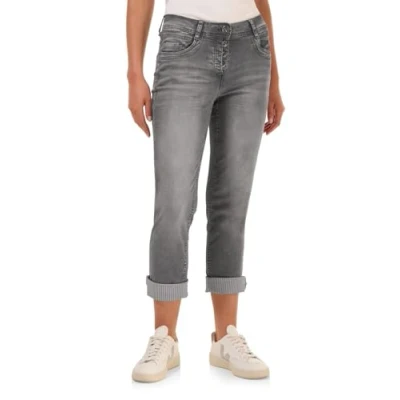 Abbildung von Cecil Straight LEG Jeans Leg, Damen, Größe: 27x28, Grau