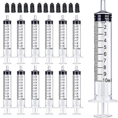 Abbildung von Gufastoe 20 Stück 10ml Sterile Spritzen Ohne Nadeln mit Kappe,für Kleine Haustierfütterung Industrielle Präzisionsanwendung