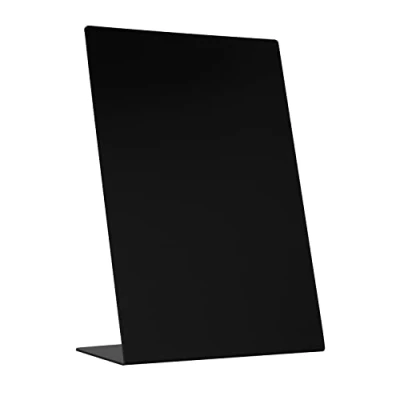 Abbildung von Europel Kreidetafel Tischaufsteller A4 Hochformat, aus hochwertigem schwarzem Polystyrol, für Kreidemarker auf Wasserbasis, einseitige Präsentation, Restaurants, Hotels, Konferenz, Festivals