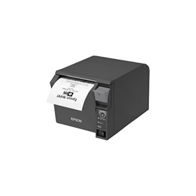 Abbildung von Epson TM T70II (025C1) Kvitteringsprinter termisk linje Rulle (7,95 cm) 180 x dpi op til 250 mm/sek. USB 2.0, LAN (UB E04) skærer sort