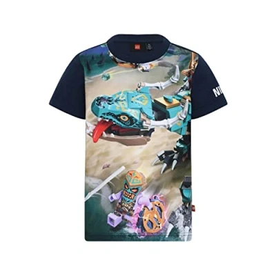 Abbildung von LEGO Jungen Ninjago Lwtaylor 323 T Shirt, 590 Dark Navy, 152 EU