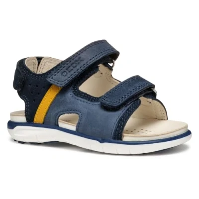 Abbildung von Geox Baby Jungen B Delhi Boy A Sandal, Dk Navy/Dk Yellow, 22 EU