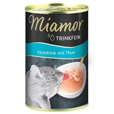 Abbildung von MIAMOR Vitaldrink Leckerer Drink für ausgewachsene Katzen zur Förderung der Flüssigkeitsaufnahme. Ergänzungsfutter in Dose Unterstützung Nierenfunktion 24x135 ml Thunfisch