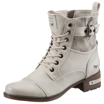 Abbildung von Mustang Elegante Schnürstiefelette, Damen, Größe: 37, Ice Schuhe