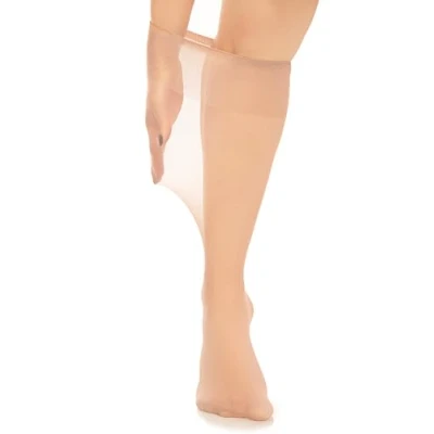 Abbildung von GLAMORY Damen extraweite Kniestrümpfe Fit 20 DEN, Braun (Make Up), One size