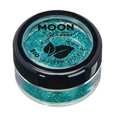Abbildung von Biologisch abbaubarer Öko Glitter von Moon 100% kosmetischer Bio für Gesicht, Körper, Nägel, Haare und Lippen 5g Türkis
