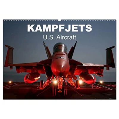 Abbildung von Kampfjets U.S. Aircraft (Wandkalender 2025 DIN A2 quer), CALVENDO Monatskalender