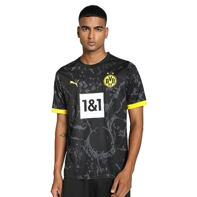 Abbildung von Puma Borussia Dortmund AWAY Replica Vereinsmannschaften, Herren, Größe: XXL, Black/cyber yellow