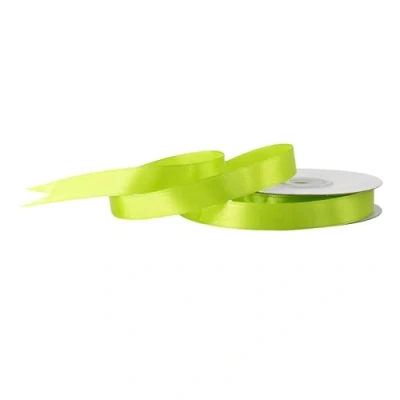 Abbildung von Satinband 12mm x 25m Rolle FARBAUSWAHL in 3/6/12/18/25/38/50/75/100mm farbecht &amp; waschbar Schleifenband für Ostern Geschenkband zum Verpacken Dekorieren Basteln Maigrün 550