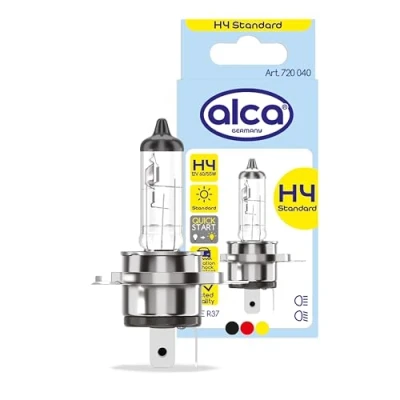 Abbildung von ALCA 720040 Glühlampe, Fernscheinwerfer H4 12V 60/55W P43t Halogen VOLKSWAGEN: Polo V Schrägheck, Multivan 5 (7HM, Caddy 3 Kombi, AUDI: A3 Schrägheck