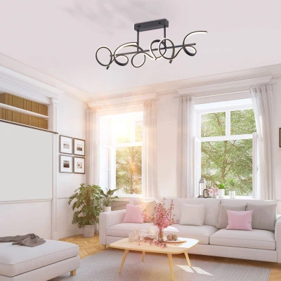 Abbildung von LED Decken Strahler Leuchte Ess Zimmer Beleuchtung schwarz Lampe DIMMBAR Leuchten Direkt 19032 18