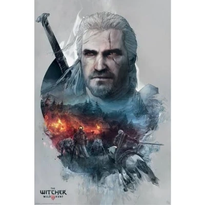 Abbildung von The Witcher Geralt Games Maxi Poster Druck Größe 61x91,5 cm