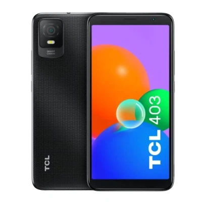 Abbildung von TCL 403 Smartphone mit 15,2 cm (6 Zoll) (2 GB 32 GB, erweiterbar MicroSD, Dual SIM, Kameras 8 MP + 5 MP, Akku 3000 mAh, Android 12 Ed), Schwarz