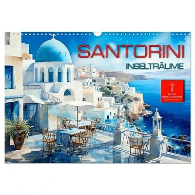 Abbildung von Santorini Inselträume (Wandkalender 2025 DIN A3 quer), CALVENDO Monatskalender