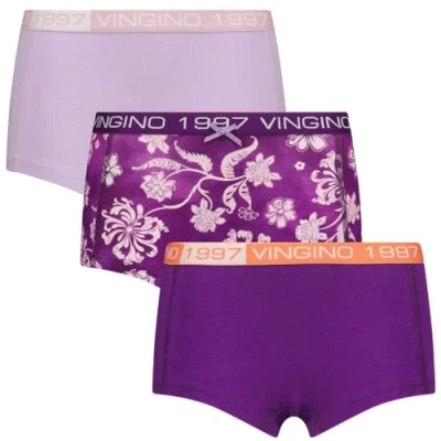 Abbildung von Vingino Girl&#039;s G 243 7 Flower 3pack Comfort, Ultra Purple, 8 Jahre