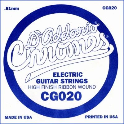 Abbildung von D&#039;Addario .020 Einzelsaite für E Gitarre, Flat Wound