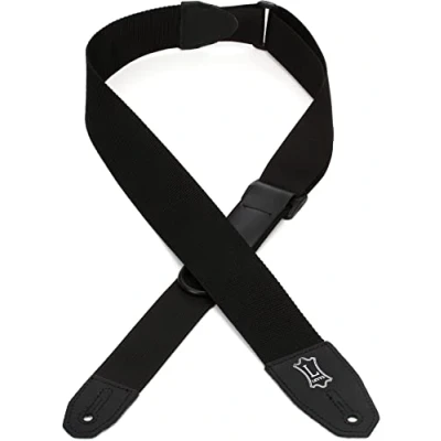 Abbildung von Levy&#039;s MRHP BLK Gitarrengurte Right Height Polyester 2&quot; Black