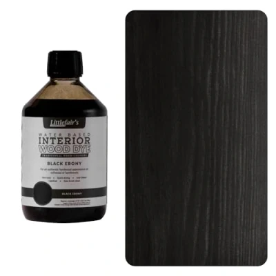 Abbildung von Littlefair&#039;s Holzlasur 500ml Innen Holz Lasur Für Natürliche Holzmaserung Wasserbasierte Wood Stain Schnell Trocknend &amp; Umweltfreundlich Farbe: Schwarzes Ebenholz