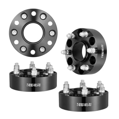 Abbildung von VEVOR Spurverbreiterungen, 2 Zoll 6 x 5,5 Radadapter, Radbolzen, geschmiedet, 78,1 mm Bohrung, nabenzentrische M14 1,5 Bolzen Abstandshalter, passend für 8418 Chevrolet, GMC und Cadillac