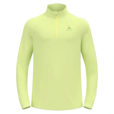 Abbildung von Odlo Herren Laufshirt Langarm Essential Ceramiwarm I Sport Shirt Männer Oberteil Midlayer Fitness Sweater, Shadow Lime, M EU