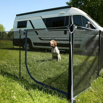 Abbildung von your GEAR Larino 400 mobiler Hundezaun, 4 m breit, Freigehege für Camping &amp; Garten, unendlich erweiterbar