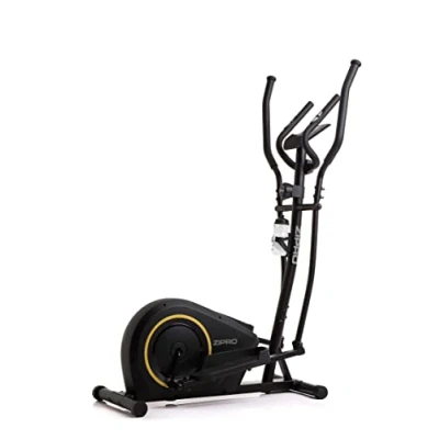 Abbildung von Zipro Erwachsene Magnetischer Crosstrainer Burn Gold bis 120kg, Schwarz, One Size, einheitsgröße, Ellipsentrainer, Ergometer, Fitness Heimtrainer inkl. Tablethalterung, 8 Widerstandsstufen